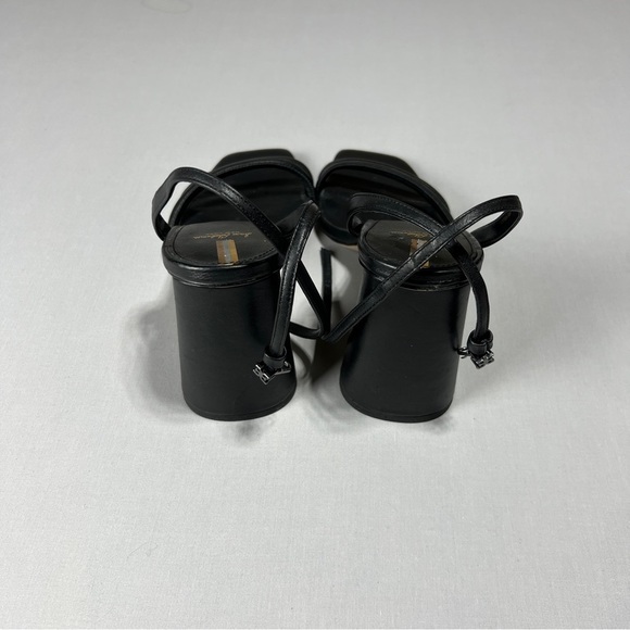 Sam Edelman Kia Leather Sculptural Heel Ankle Strap Sandals Women’s Black Sz 12 - Picture 5 of 10